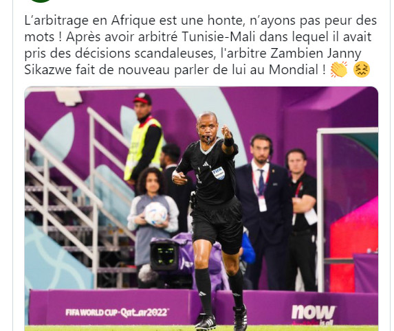 Mondial 2022 /  Arbitrage : Sikaswi, une faute d’arbitrage énormissime !