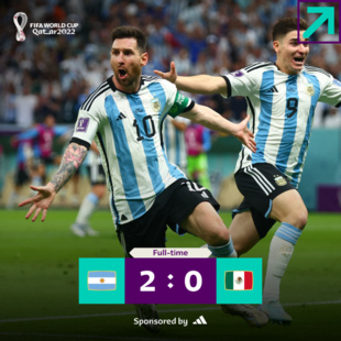 Mondial 2022 / Argentine-Mexique (2-0) : Messi, le sauveur des Argentins !