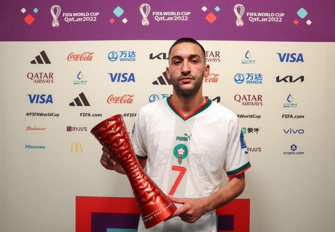 Mondial 2022 : Ziyech, élu Meilleur joueur du match