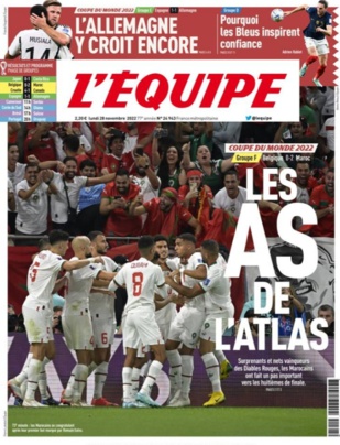 Mondial 2022 : L’euphorie de la presse internationale après la victoire du Maroc sur la Belgique Mondial 2022 : L’euphorie de la presse internationale après la victoire du Maroc sur la Belgique