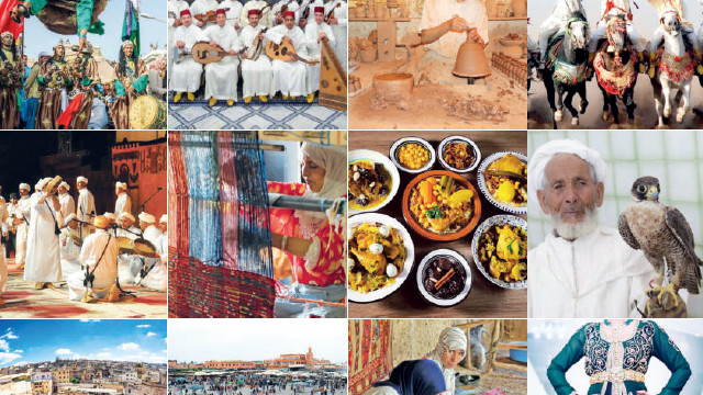 Quelques éléments de la liste du patrimoine culturel immatériel de l’humanité au Maroc.