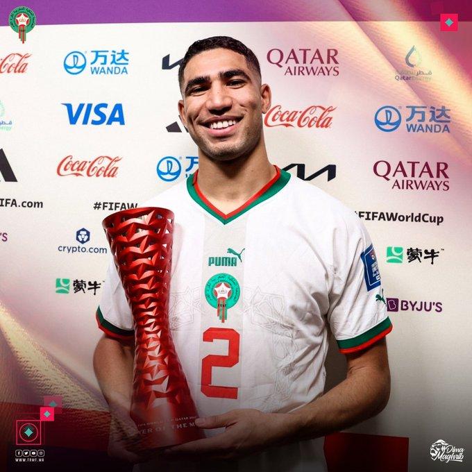 Mondial 2022 : Hakimi, meilleur joueur du match Mondial 2022 : Hakimi, meilleur joueur du match