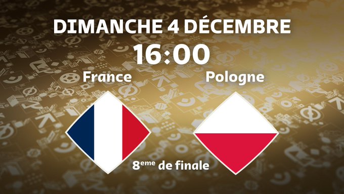 Mondial 2022 : Ce dimanche, France - Pologne et Angleterre – Sénégal Mondial 2022 : Ce dimanche, France - Pologne et Angleterre – Sénégal