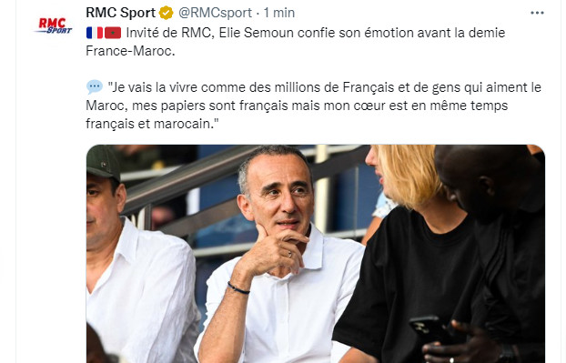 Mondial 2022 / Lu sur Twitter / Hervé Renard: ”Je suis français, je suis né en France, j’ai un passeport français, mais je supporterai l’équipe du Maroc!»