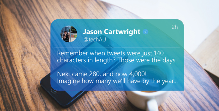 Twitter : Pour les plus loquaces, le tweet passera à 4000 caractères