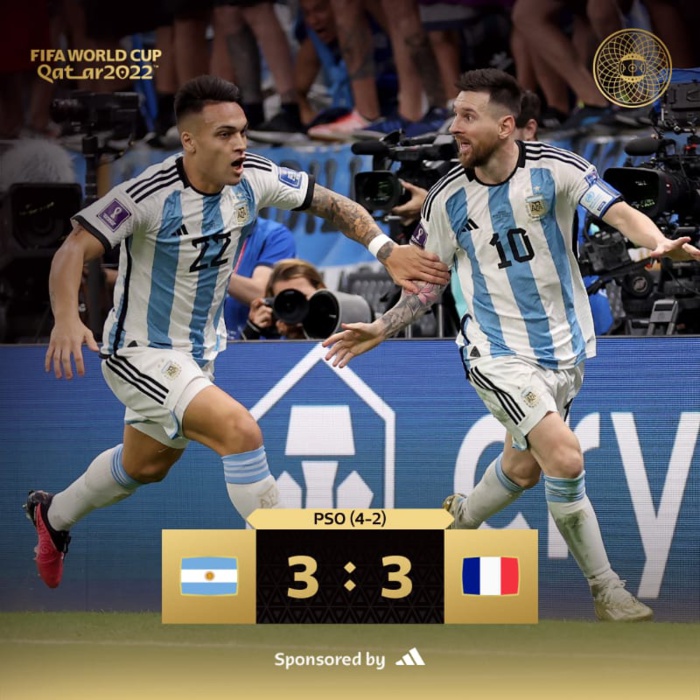 Mondial 2022 / Argentine-France (3-3) et ( 4 à 2 tab) : L’Argentine championne du Monde 