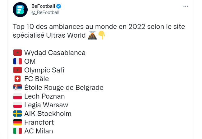 Ambiance au sein des stades : Les Wydadis, les meilleurs au Monde, les Marocains candidats au Prix des supporters de la FIFA !