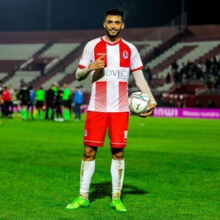 Le Fussiste Hamza Hanouri auteur d'un triplé. Le Fussiste Hamza Hanouri auteur d'un triplé.