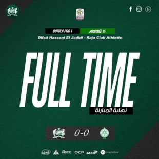 Botola Pro D1 / 15e journée / DHJ-RCA (0-0) : Un nul à tous les niveaux !