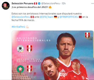 Equipe nationale : Maroc-Pérou le 28 mars à Madrid