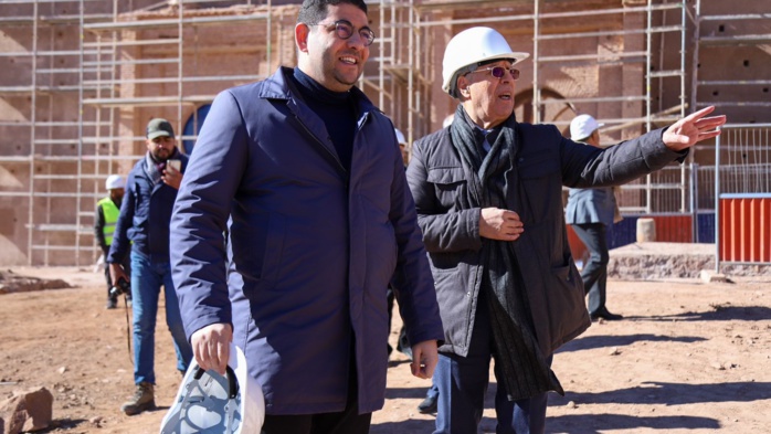 Bensaid et toufik s'enquièrent de la restauration de la Mosquée de Tinmel Bensaid et toufik s'enquièrent de la restauration de la Mosquée de Tinmel