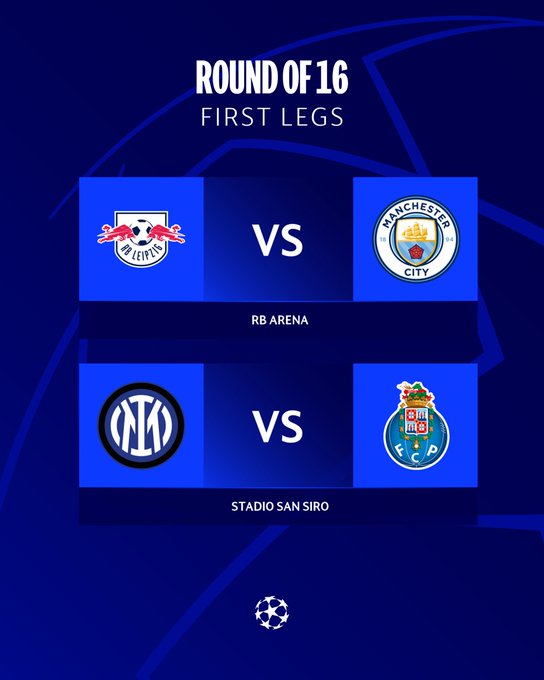 Ligue des Champions : Ce soir, RB Leipzig- Manchester City et Inter-Porto Ligue des Champions : Ce soir, RB Leipzig- Manchester City et Inter-Porto