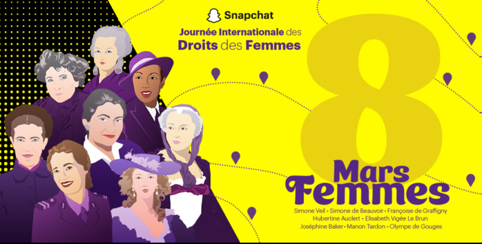 Snapchat : Le 8 mars pour la mise en vedette de femmes emblématiques Snapchat : Le 8 mars pour la mise en vedette de femmes emblématiques