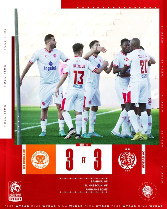 Botola Pro D1 / RSB-WAC : Une fin de match hitchcockienne ! Botola Pro D1 / RSB-WAC : Une fin de match hitchcockienne !