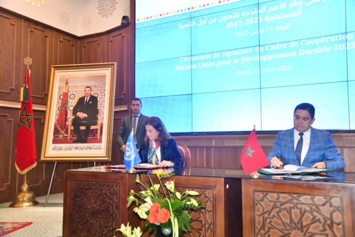 Le Maroc signe le Cadre de coopération des Nations Unies pour le Développement Durable Le Maroc signe le Cadre de coopération des Nations Unies pour le Développement Durable
