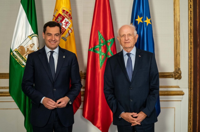 André Azoulay s’entretient avec le président de l’Andalousie André Azoulay s’entretient avec le président de l’Andalousie