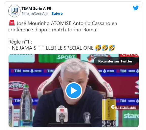 Cassano/Mourinho: "Lui a sûrement un problème avec moi. Moi je n’ai aucun problème avec lui !"
