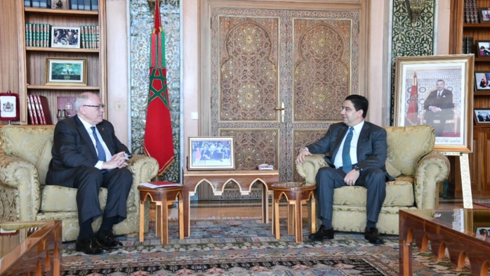 Nasser  Bourita reçoit le président du Sénat canadien  Nasser  Bourita reçoit le président du Sénat canadien