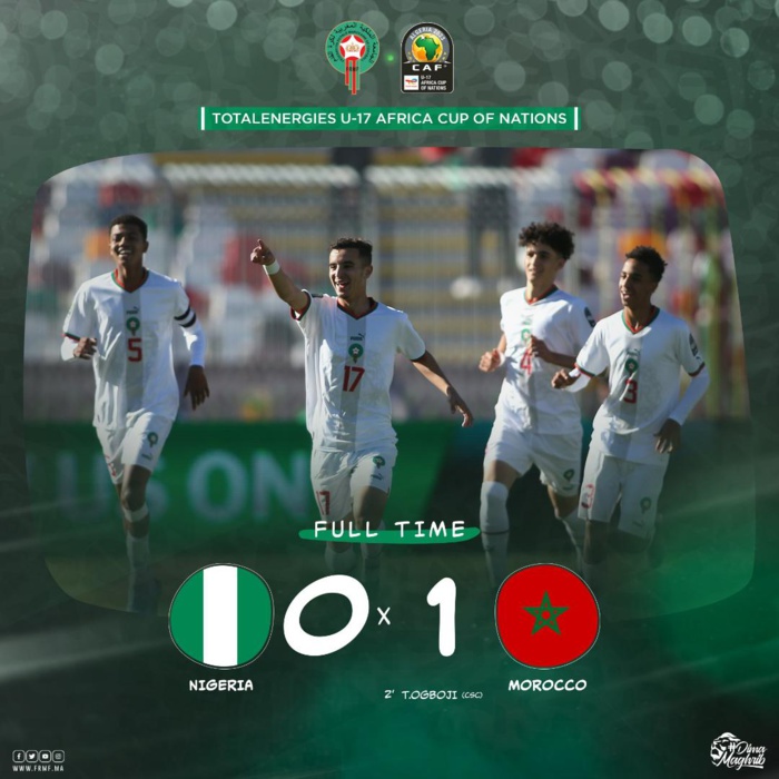 CAN U17/ Maroc-Nigeria : Les Lionceaux vainqueurs et qualifiés CAN U17/ Maroc-Nigeria : Les Lionceaux vainqueurs et qualifiés