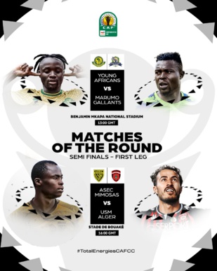 Coupe de la CAF / Demi-finales : La manche "aller" se joue aujourd'hui Coupe de la CAF / Demi-finales : La manche "aller" se joue aujourd'hui