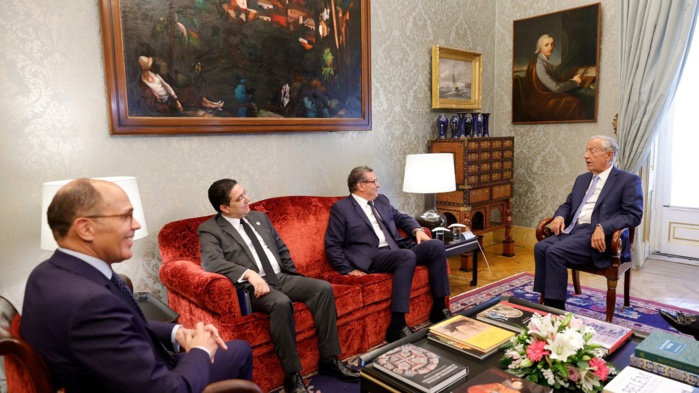 Lisbonne : Le Président portugais reçoit le Chef du gouvernement Aziz Akhannouch Lisbonne : Le Président portugais reçoit le Chef du gouvernement Aziz Akhannouch