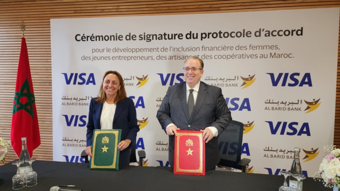 Al Barid Bank et Visa s'associent pour la promotion de l’inclusion financière au Maroc Al Barid Bank et Visa s'associent pour la promotion de l’inclusion financière au Maroc