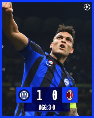 Ligue des champions-UEFA : L’Inter, une qualification logique face à l’AC Milan