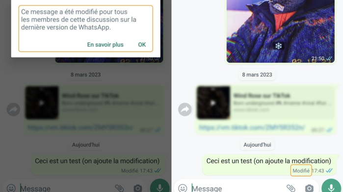 WhatsApp : c’est devenu possible de modifier un message après son envoi WhatsApp : c’est devenu possible de modifier un message après son envoi
