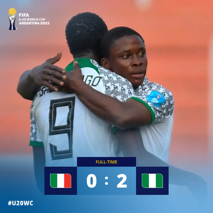Coupe du Monde U20 : Vainqueur de l’Italie, le Nigeria déjà qualifié pour les quarts