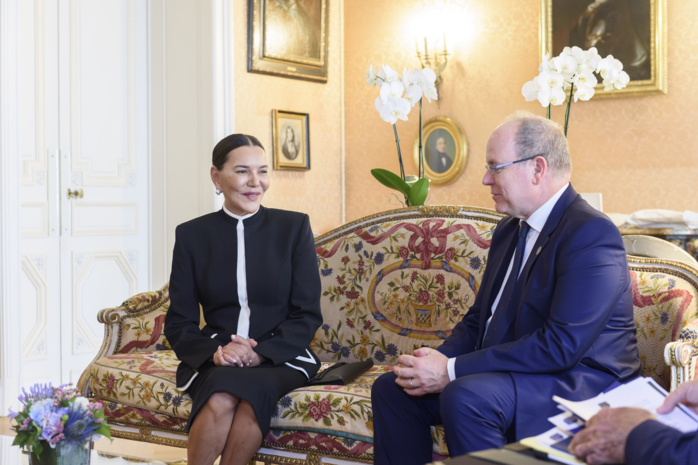 SAR la Princesse Lalla Hasnaa s'entretient avec SAS le Prince Albert II de Monaco