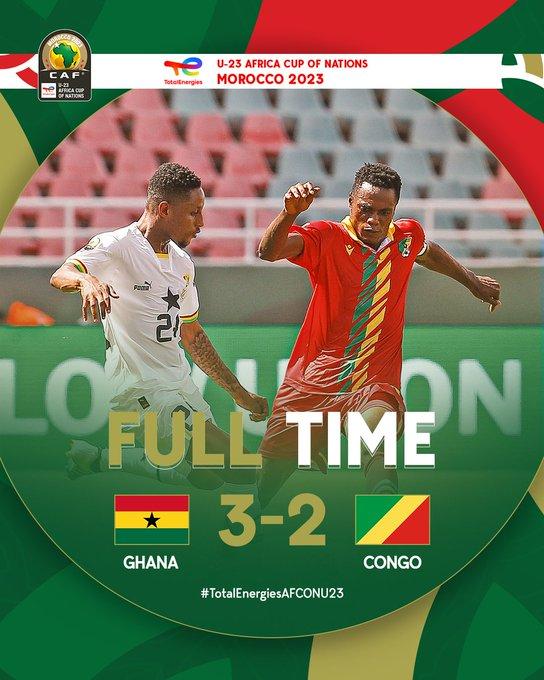 CAN U23 / Groupe A : Le Ghana vainqueur du Congo CAN U23 / Groupe A : Le Ghana vainqueur du Congo