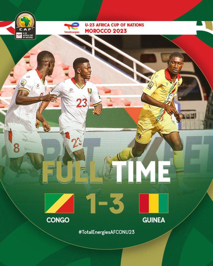 CAN U23 / Guinée - Congo (3-1): Le Syli junior se relance dans la course CAN U23 / Guinée - Congo (3-1): Le Syli junior se relance dans la course