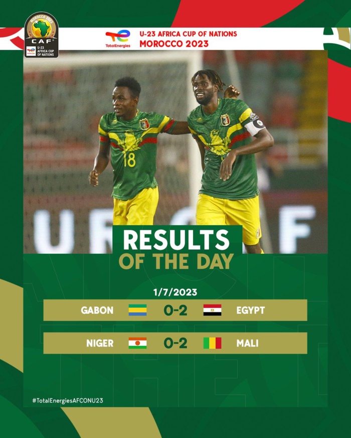 CAN U23 : L'Égypte et le Mali accèdent aux demi-finales CAN U23 : L'Égypte et le Mali accèdent aux demi-finales