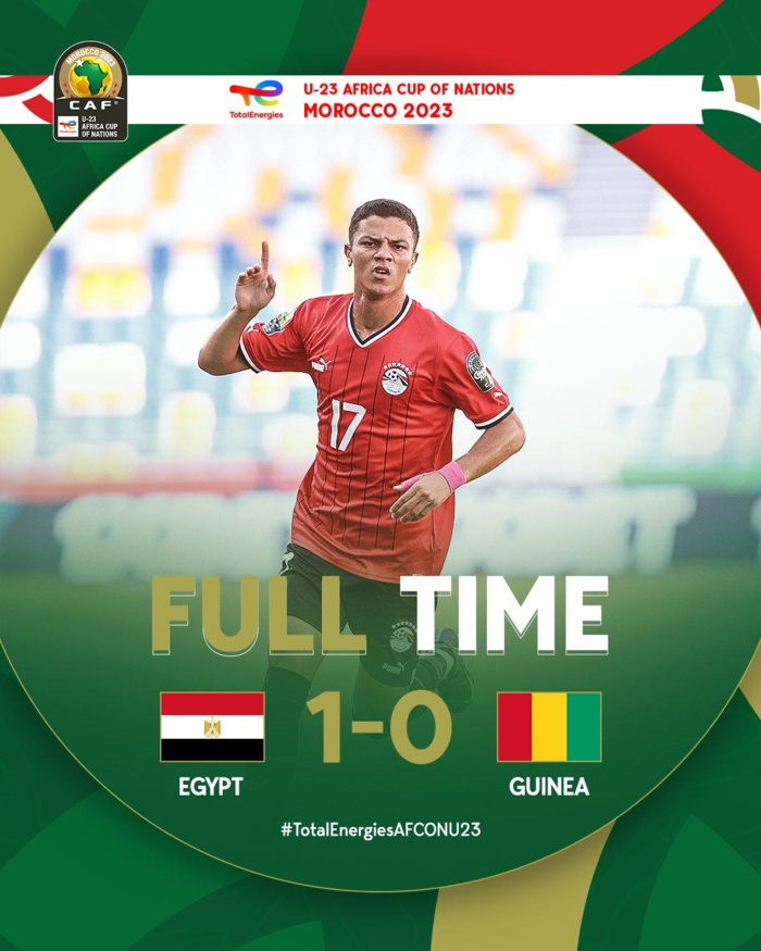 CAN U23 / Egypte-Guinée (1-0) : Les Egyptiens affrontent les Marocains en finale CAN U23 / Egypte-Guinée (1-0) : Les Egyptiens affrontent les Marocains en finale