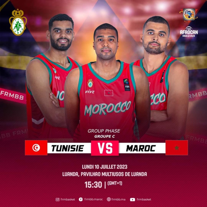 FIBA AfroCAN 2023 : Maroc vs Tunisie aujourd’hui à 15h30 FIBA AfroCAN 2023 : Maroc vs Tunisie aujourd’hui à 15h30