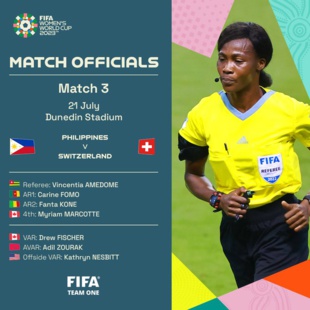 Mondial feminin 2023: Philippines-Suisse,  Adil Zourak parmi l'équipe de la VAR