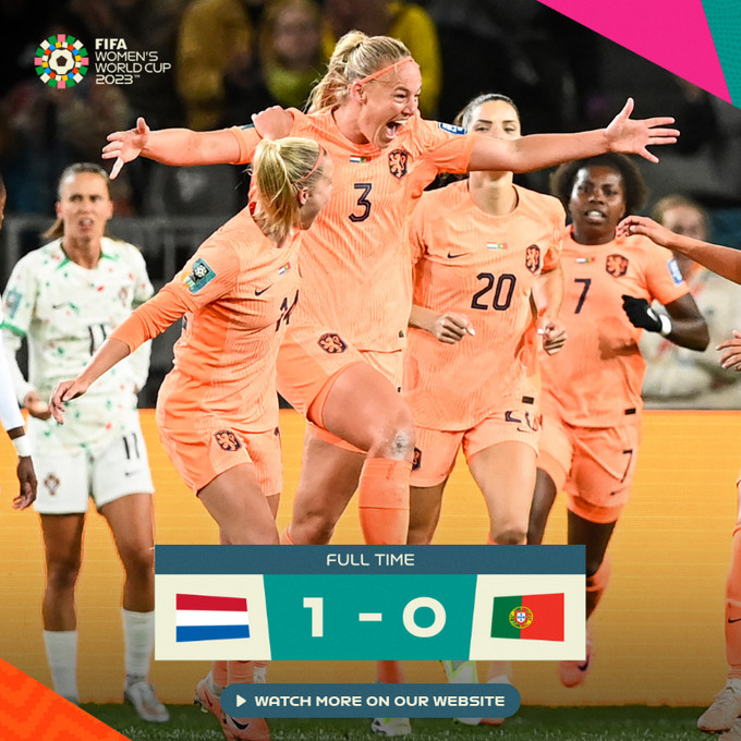 Mondial féminin 2023 : Les Pays-Bas par le plus petit score face au Portugal Mondial féminin 2023 : Les Pays-Bas par le plus petit score face au Portugal