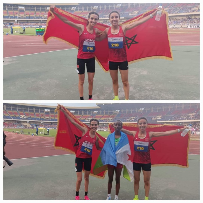 Jeux de la francophonie/10.000 mètres féminin : médailles d'or et d’argent pour le Maroc Jeux de la francophonie/10.000 mètres féminin : médailles d'or et d’argent pour le Maroc