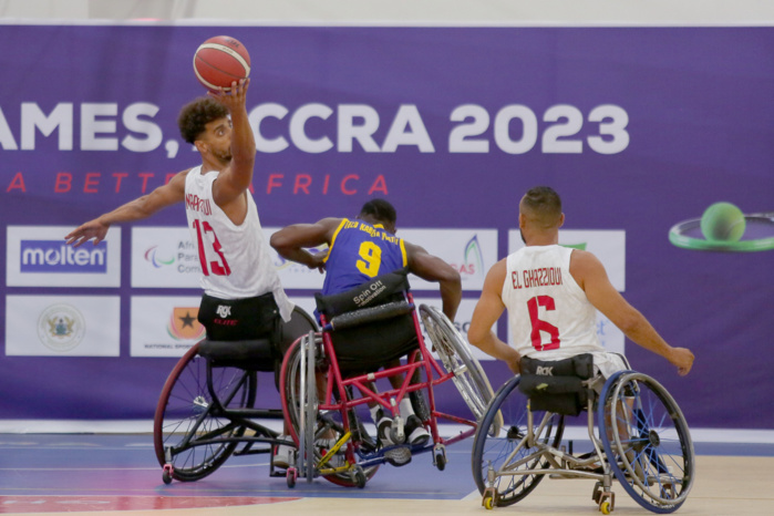 Jeux africains paralympiques/Handibasket (hommes): Le Maroc bat la RD Congo (100-22) Jeux africains paralympiques/Handibasket (hommes): Le Maroc bat la RD Congo (100-22)