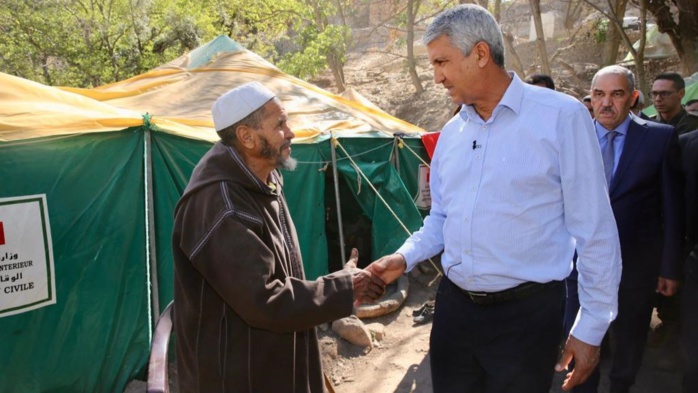 Séisme d'Al-Haouz : Sadiki évalue les dommages à Azilal et annonce des mesures de soutien aux agriculteurs 