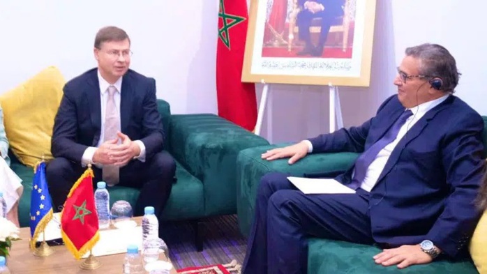 Assemblées BM/FMI: Akhannouch s'entretient avec le vice-président exécutif de la Commission européenne
