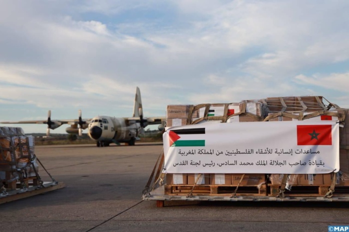 Aides humanitaires pour Gaza : Arrivée de deux avions militaires marocains en Egypte  