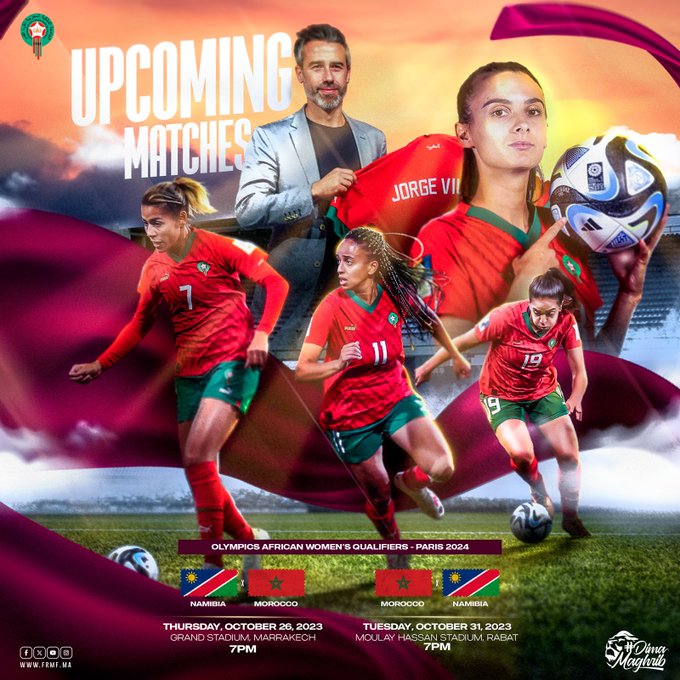 Eliminatoires JO 2024 / Football féminin :  Double confrontation Maroc -Namibie