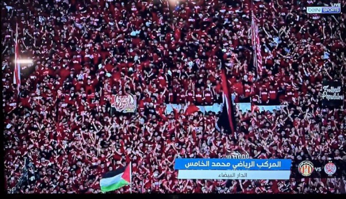 Wydad – Espérance :   Le drapeau palestinien flottait bel et bien  !
