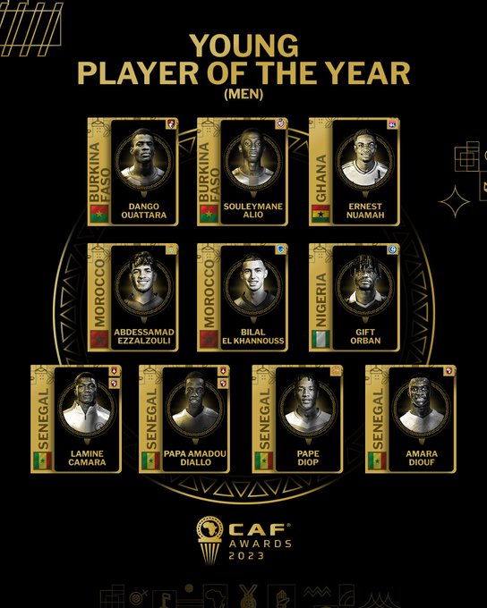 Awards CAF 2023 :  Les nominés en images Awards CAF 2023 :  Les nominés en images