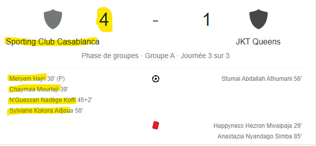 CAF/ LDC féminine: Le Sporting Casablancais en demi-finale CAF/ LDC féminine: Le Sporting Casablancais en demi-finale