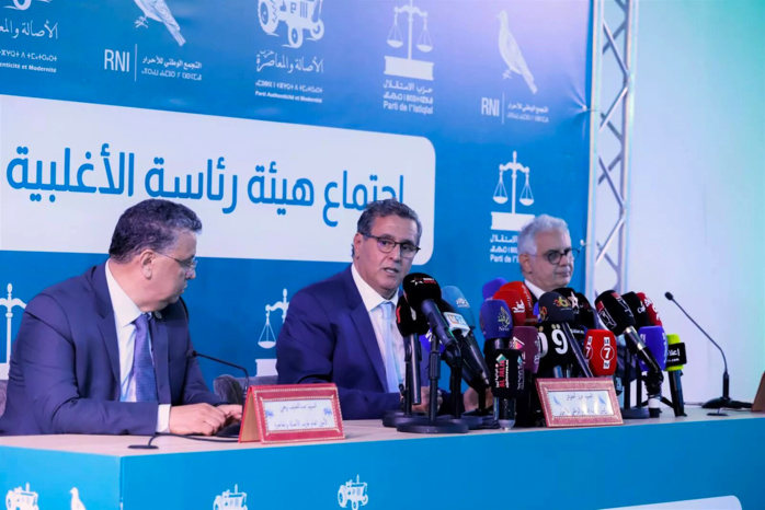 Réunion des trois partis de la Majorité à Rabat. Réunion des trois partis de la Majorité à Rabat.