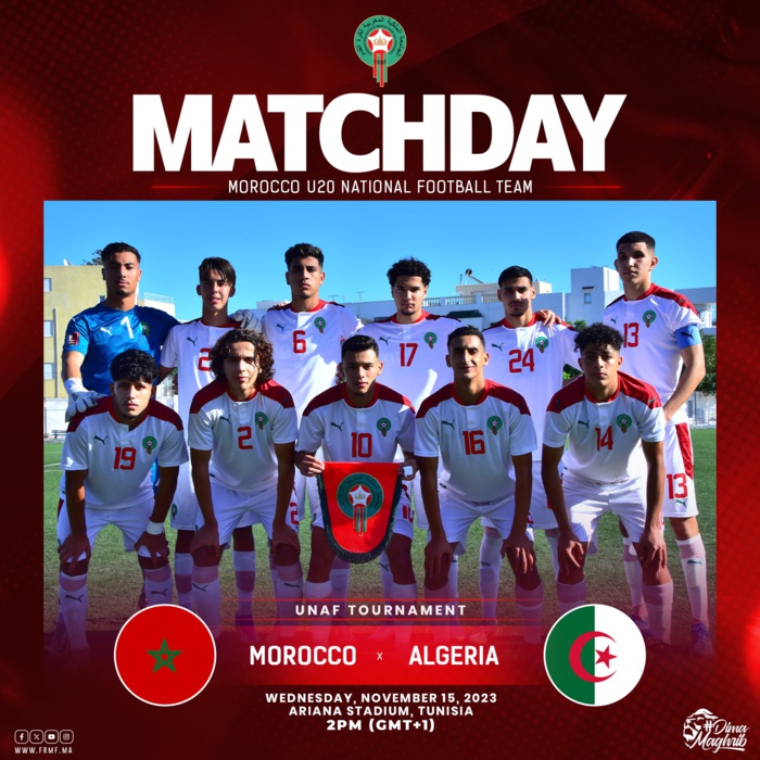 Tournoi UNAF U20/ Maroc - Algérie: Ce mercredi, horaire et chaîne de diffusion ?