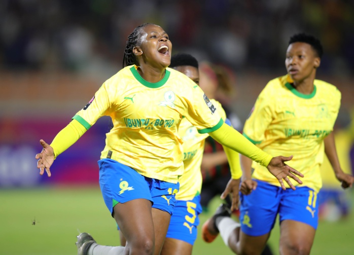 la joie de la Sud-africaine Rabale après avoir inscrit l'unique but de la partie la joie de la Sud-africaine Rabale après avoir inscrit l'unique but de la partie