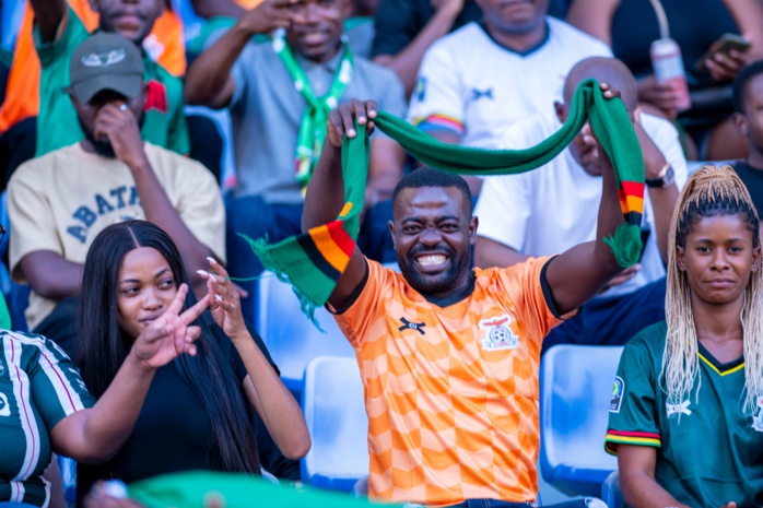 Des supporters zambiens lors du match Zambie - Congo